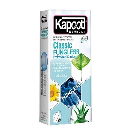 کاندوم کلاسیک ضد قارچ کاپوت بسته 12 عددی